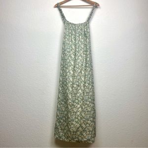 Lulus Midi Dress Medium Green Sage Pockets Floral Print Among the Meadow